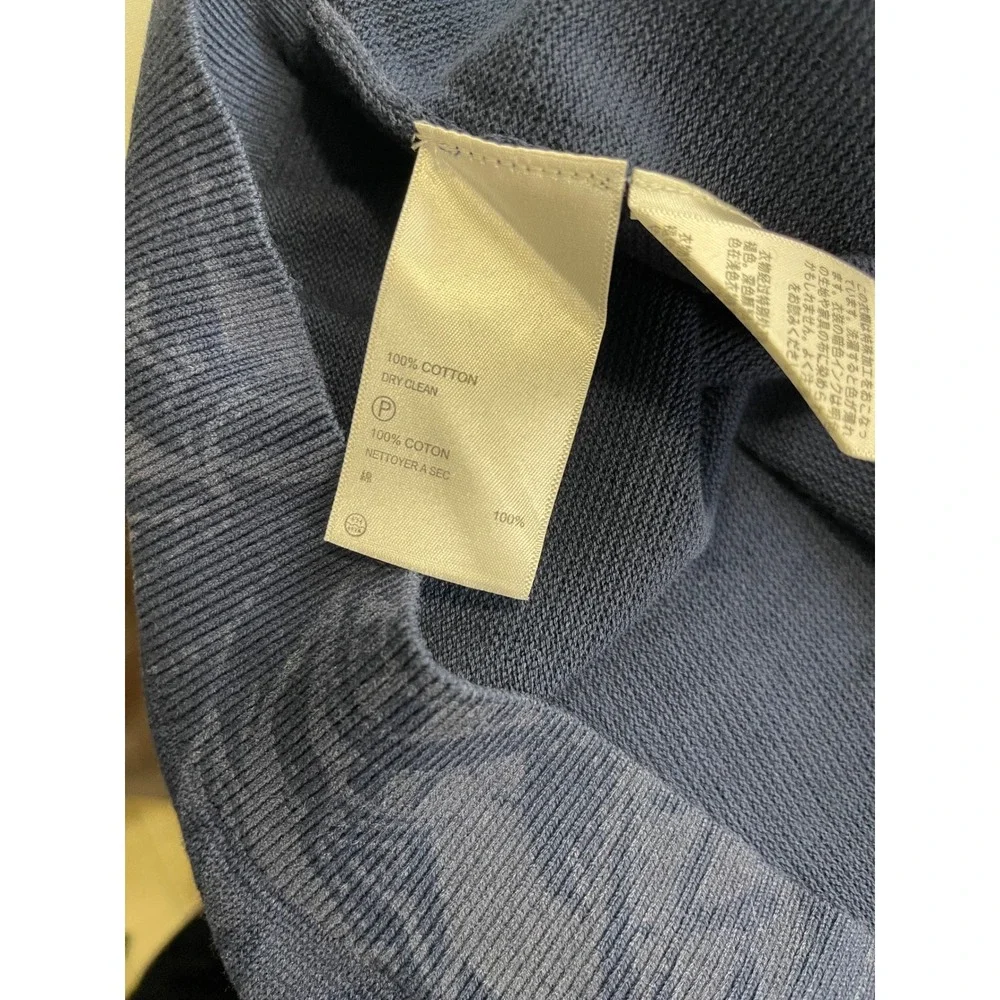 Tommy Bahama Mens Blue Tonal Tropical Floral Jacquard‎ Cotton Sweater Small